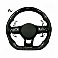 Volant en fibre de carbone forgé avec LED, compatible avec Volkswagen MK7 MK6 GOLF 7 GOLF 6 R Sportsvan Touran Mk2 Teramont Tiguan Mk2