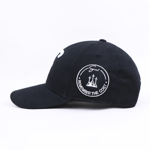 Gorra de Béisbol Negra con Bordado 3D, 6 Paneles, Algodón, Logotipo Personalizado, Cierre Ajustable, Proveedor BSCI GRS - Product Image 6