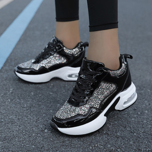 Chaussures de sport décontractées pour femmes, respirantes, en maille, à semelle épaisse, doublure en coton, durables et légères, toutes saisons - Product Image 3