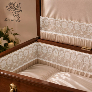 Encaje Decorativo Blanco al por Mayor de 3.5cm para Ataúdes, Ribete de Nylon para Decoración Interior de Ataúdes y Costura - Product Image 3