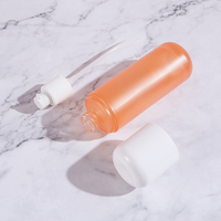 Matériaux d'emballage cosmétique en stock, ensemble de soins de la peau, flacon en verre givré vide pour lotion, essence, crème pour le visage, logo imprimable