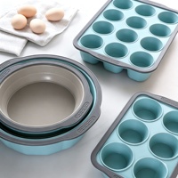 Moules à gâteau en silicone pliables personnalisés, isolés, faciles à démouler, résistants au four, moule de cuisson carré à 6/12 cavités