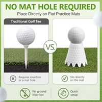 Tees de simulateur de golf à 8 hauteurs fixes pour tapis de golf, pour entraînement en intérieur et rangement compact. Entraînement et configuration du swing.