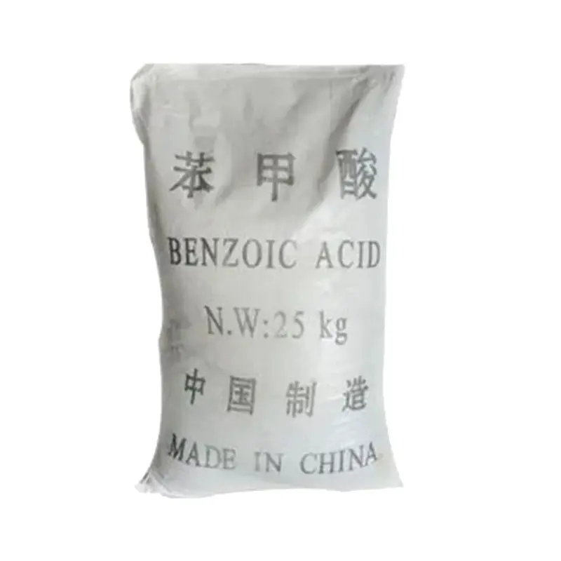 गर्म बिक्री चीनी फैक्टरी सबसे कम कीमत बेंज़ोइक एसिड औद्योगिक ग्रेड सर्वोत्तम मूल्य 99% शुद्धता बेंज़ोइक एसिड सीएएस 7681-11-0 पाउडर