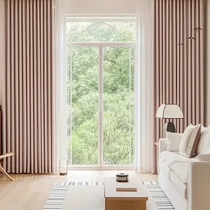 Tenda in Poliestere Rosa Pallido Insonorizzante di Alta Qualità, Oscurante, Spessa, Jacquard con Motivi Floreali <span class=keywords><strong>per</strong></span> Soggiorno e Camera da Letto di Ragazze Moderne - Product Image 2