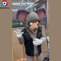 Souris animatronique parlante et chantante, taille réelle, animal robotique dansant pour restaurant à thème, aire de jeux pour enfants