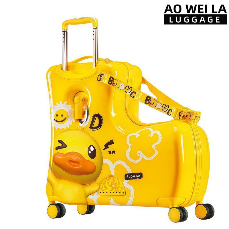 Boîte d'équitation pliable bon petit canard jaune