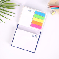 Logo publicitaire personnalisé auto-adhésif amovible coloré mémo bloc-notes collant avec couverture rigide pour cadeau de promotion