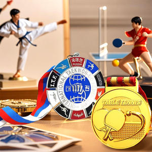 מותאם אישית מדליות אומנויות לחימה עם סרטים קארטה ג 'ודו טאקוונדו, דינמי & כבוד תחרויות וטקסי פרסים - Product Image 4