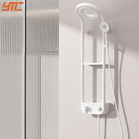 Système de douche intelligent en gros avec double étagère de rangement, affichage numérique et 4 modes de pulvérisation pour hôtels et appartements