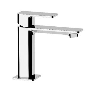 Mitigeur de lavabo à levier unique, finition chromée, design moderne, robinet de lavabo pour salle de bain - Product Image 1