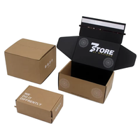 Boîte d'expédition en kraft personnalisée de luxe avec logo, élégante boîte d'expédition auto-adhésive, emballage personnalisé de qualité supérieure pour la marque