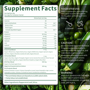 Etiqueta privada Superfood Greens Powder Probióticos Fibra Enzima Super <span class=keywords><strong>Green</strong></span> Powder Drink Super Greens Powder Suplemento alimenticio - Product Image 3