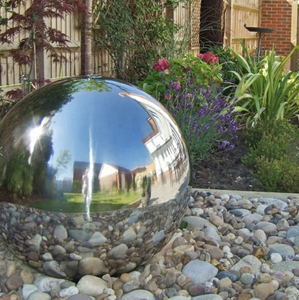900mm extérieur décoratif jardin boule d'acier creuse fontaines modernes grand déversoir <span class=keywords><strong>eau</strong></span> chute sphères d'<span class=keywords><strong>eau</strong></span> en acier inoxydable - Product Image 1