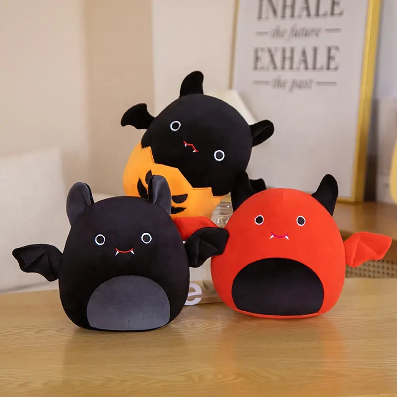 20cm soft toys cute red plushie kawaii flying black animal pumpkin bat plush doll Halloween wholesale bat plush stuffed bat