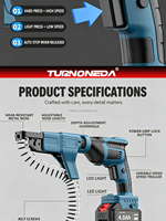 Pistolet à vis sans fil automatique pour bricolage, cloisons sèches, travail du bois et construction