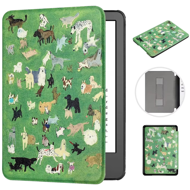Wholesale Custom Design Colored PU Smart Protective Cover for Kindle Paperwhite 11th Generation Smart E-Reader E Books Case