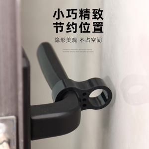 Coussinet anti-collision pour poignée de porte, couvercle de protection à ventouse, butée de porte transparente sans perçage, en aluminium à rupture thermique - Product Image 1