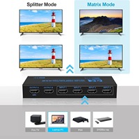 Répartiteur audio Hardrock 20b 4 entrées/2 sorties avec décodage ARC/HDCP 2.2 jusqu'à 4K 60Hz, prend en charge les connexions RCA/optiques, fabriqué en Chine