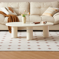 670297 Quanu prix usine blanc nuage en forme de jambes audacieuses petit appartement salon rustique Simple Table basse