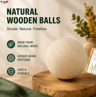 Boule en bois massif, boule ronde, décoration artisanale