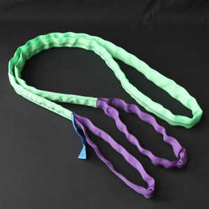 3 톤 더블 아이 플랫 웨빙 라운드 슬링, 보호 커버가 있는 라운드 웨빙 슬링 - Product Image 2