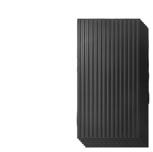Art3d 12-Pack 22mm Thick Slat Design 3D Wall Panels for Interior Wall Decor 2x4 Plastic Decorative Drop <b>Ceiling</b> Tiles-Black - Product Image 1
