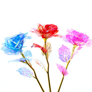 24K Bouquet di lamina d'oro colorato rosa abbagliante Design 40cm materiale muschio regalo di san valentino per il compleanno della <span class=keywords><strong>moglie</strong></span> fidanzata - Product Image 3