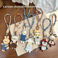 Nouveaux charms mignons en tissu peluche, porte-clés faits main lapin, ours, pingouin, accessoires de sac de mode style dessin animé