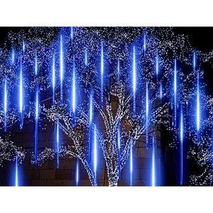 Rues pluie de météores lumières colorées chaîne Led pluie lumière fée chaîne extérieure décorative Led guirlande lumineuse