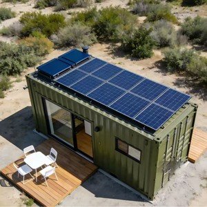 Maison conteneur avec panneaux solaires, design moderne, utilisation pour bureau, forme rectangulaire, solution complète - Product Image 3