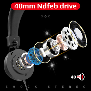 Casque filaire supra-auriculaire SOMIC TONE <span class=keywords><strong>ST900</strong></span>, casque de studio haute résolution, casque de jeu stéréo, casque pour enfants, prise jack 3,5 mm, casque filaire - Product Image 5