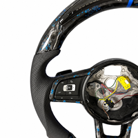 Volant sport en fibre de carbone LED pour Volkswagen Golf MK7 MK7.5 GTI R GTD GTE Polo GTI Passat Tiguan Jetta