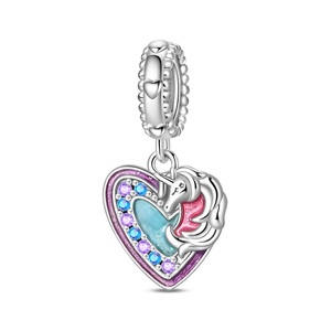 Nouveauté, Meilleures ventes : Bijoux, breloques et pendentifs DIY en zircon argenté, motifs <span class=keywords><strong>tortue</strong></span>, combinaison de natation, talons hauts, pieuvre, perles - Product Image 6