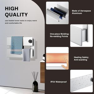 <span class=keywords><strong>Toallero</strong></span> Eléctrico Inteligente de Aluminio con Pantalla Táctil y Temperatura Constante, Placa Ancha, Secador de Baño con Calefacción - Product Image 5
