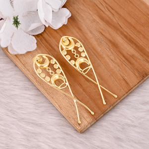 Pendientes de Moda para Mujer, Recién Llegados, Chapados en Oro, de Latón, Joyería Sencilla, Pendientes de Botón, Regalo de Aniversario - Product Image 2