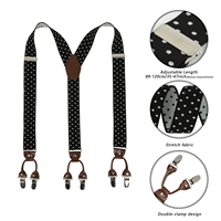 Bretelles de Gala Formelles pour Hommes – Accessoire Élégant pour Événements d'Entreprise – Bretelles de Luxe à 6 Clips