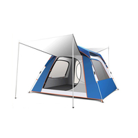 Tente de camping en toile pour 4 personnes, en plein air, pour la famille