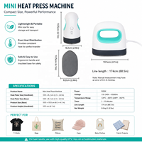 Presse à chaud mini portable directe usine pour l'impression de logos sur chaussures, chaussettes, chapeaux, transfert thermique et sublimation HTV