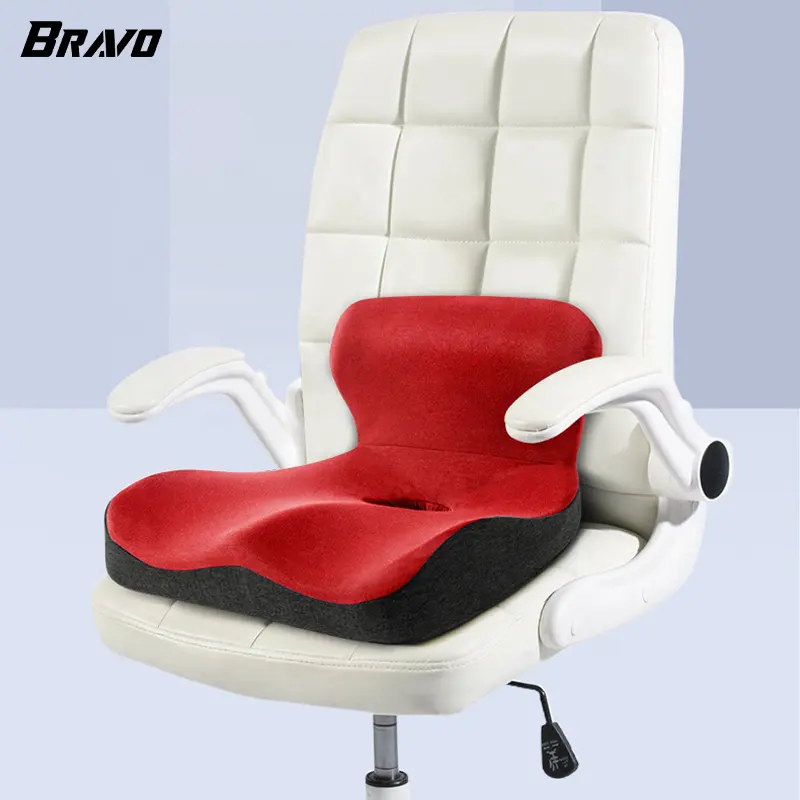 Office Chair Memory Foam Car Seat Cushion with Washable Cover Ergonomic Desk Chair Cushion Lumbar Support Back Pillow