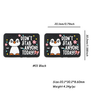 Vente en gros pingouin perles focales en silicone pour stylos à bricoler soi-même bijoux porte-clés bracelet collier décoration perles focales en silicone - Product Image 2