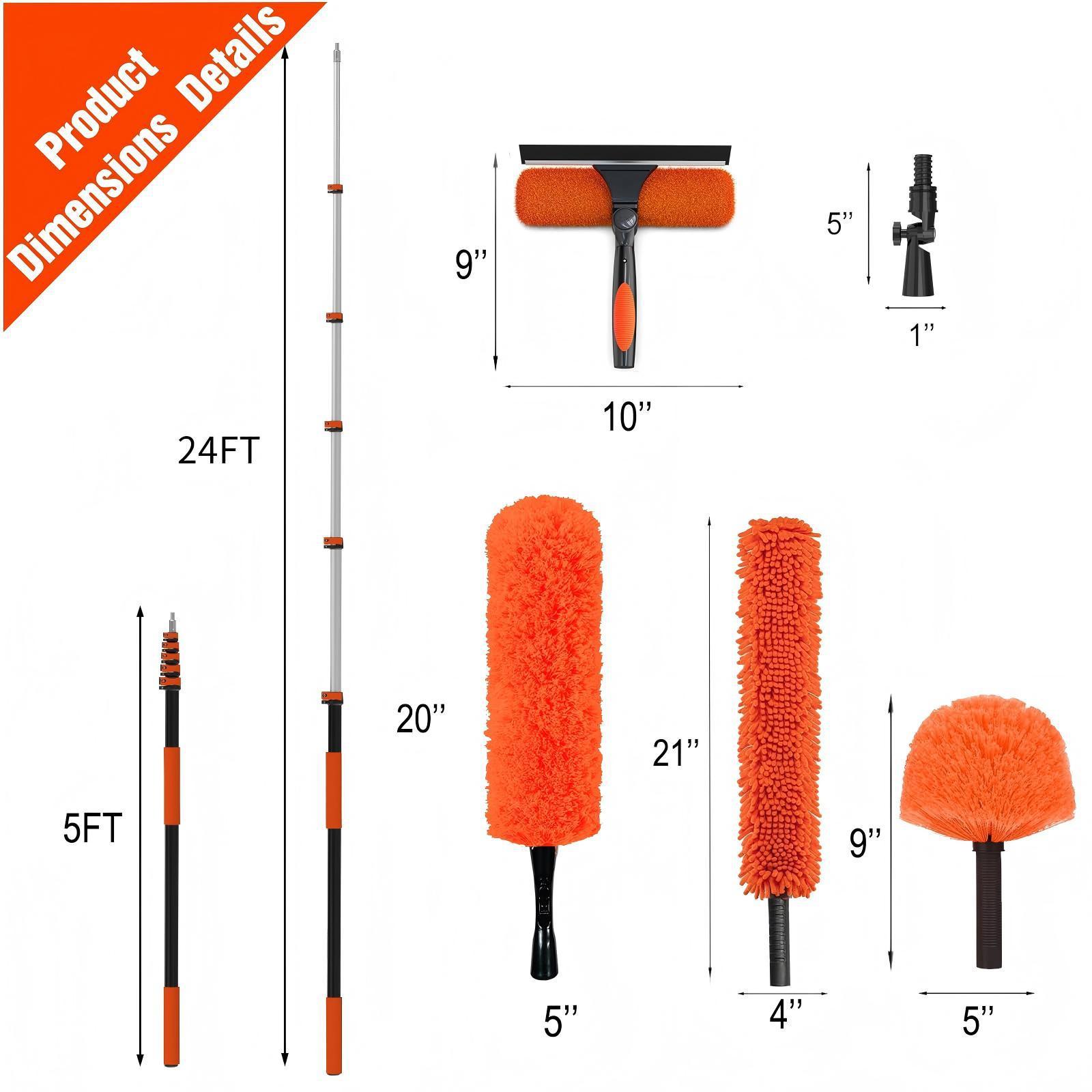 Orange 7.2m cleaning set