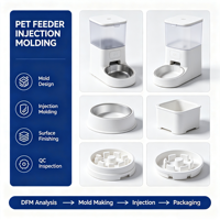 Bol de nourrissage lent personnalisé en plastique moulé par injection, développement de moules OEM pour bols de nourrissage pour animaux de compagnie, analyse DFM gratuite, pièces en plastique pour animaux de compagnie