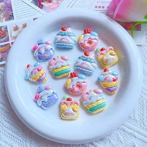 Mignon couleur galvanoplastie beignet bricolage perle en vrac téléphone portable chaîne accessoires dessin animé chien à la main voiture pendentif accessoires - Product Image 1