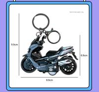 Grand porte-clés moto en plastique à rétrofriction, modèle scooter créatif surdimensionné et étanche, idéal pour cadeau promotionnel pour enfants