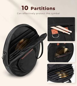 Échantillon gratuit : Housse de cymbales, étui à cymbales double couche avec séparateur rembourré de 6 mm, poignées et sangles de sac à dos - Product Image 5