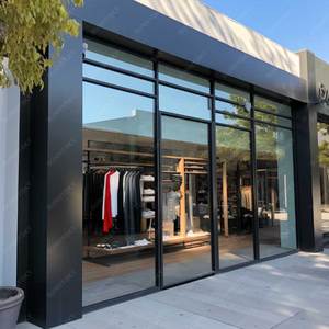 Sunnysky thương mại thiết kế hiện đại kim loại cửa với Tempered Glass nhập nhôm cửa hàng lối vào tầng mùa xuân cửa - Product Image 1