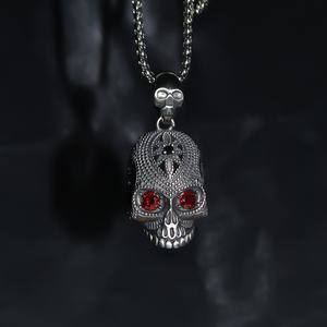 Collar con Colgante de Calavera Gótica de Acero Inoxidable Chapado en Oro para Hombre, Estilo Punk, Estilo Motociclista Vikingo, Joyería de Moda para Halloween - Product Image 5
