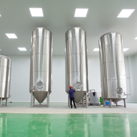 Grand réservoir de fermentation, capacité annuelle de 50 000 L, réservoir de fermentation en acier inoxydable, personnalisable sur demande