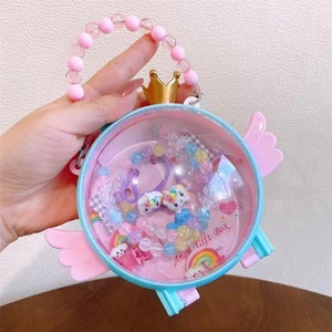 MIO Mini Bolso de Mano con Forma de Ángel para Niñas Pequeñas, Juego de Pinzas para el Cabello con Dibujos Animados, Lazos para el Cabello, Collar de Cuentas de Moda para Niñas - Product Image 3